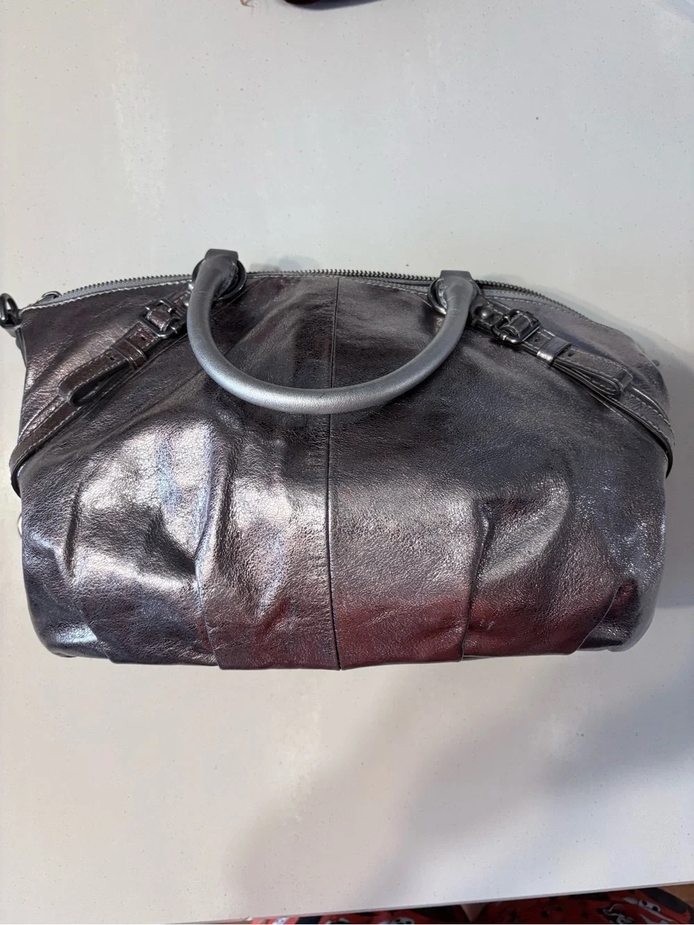 Coach Madison Sophia in metallic silvery lavender